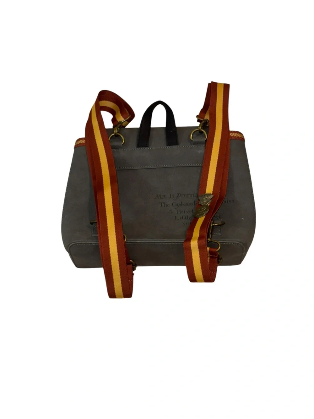 LOUNGEFLY RARE Harry Potter Gryffindor gray convertible mini backpack purse